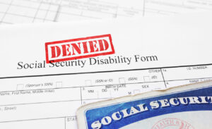 Denied Social Security Disability application form