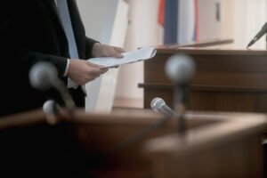 microphone in the courtroom